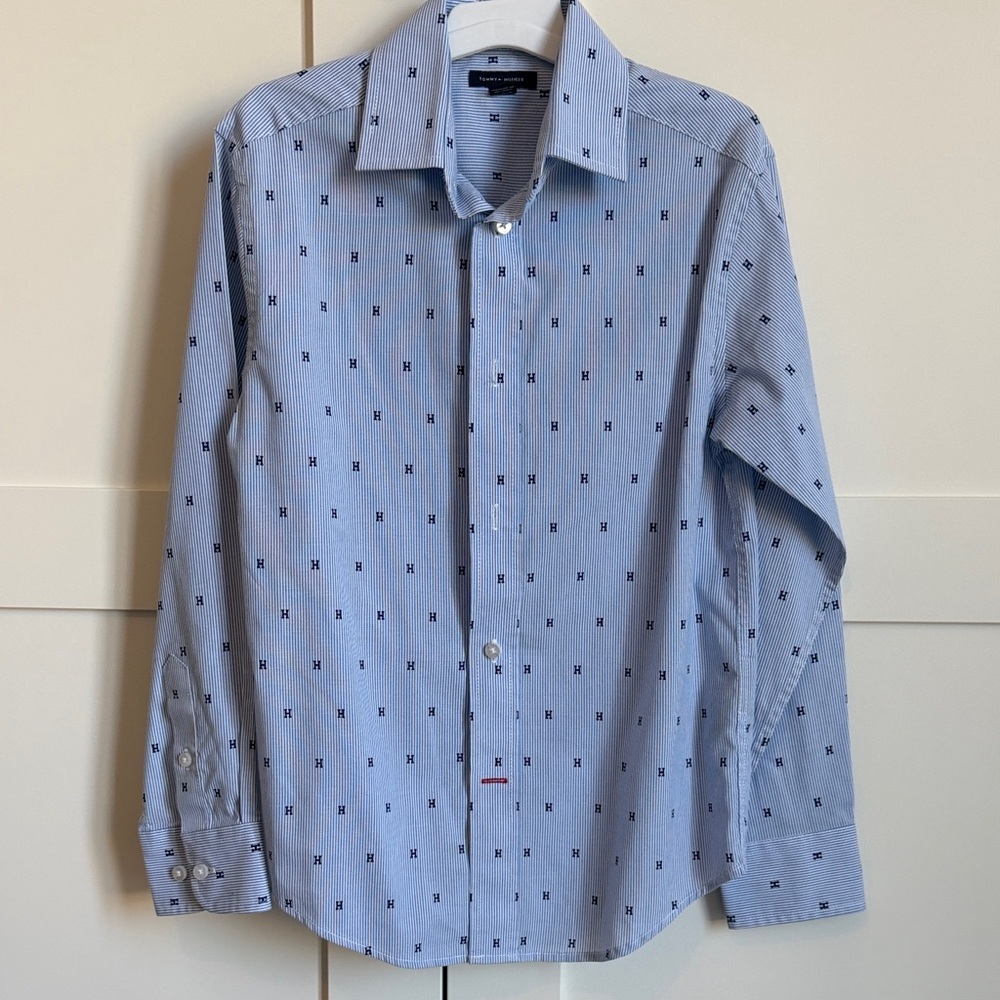 Tommy Hilfiger boys logo button down  shirt